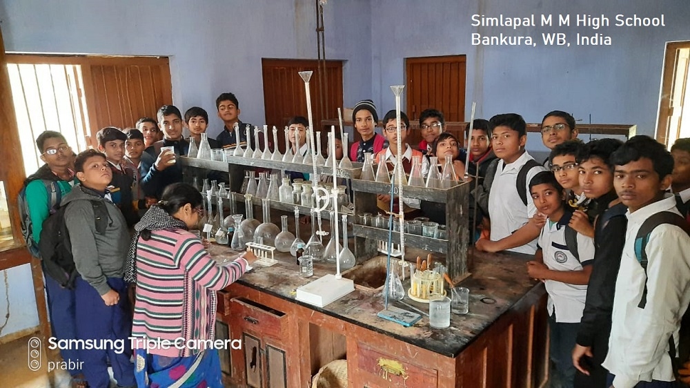 Students in science laboratory